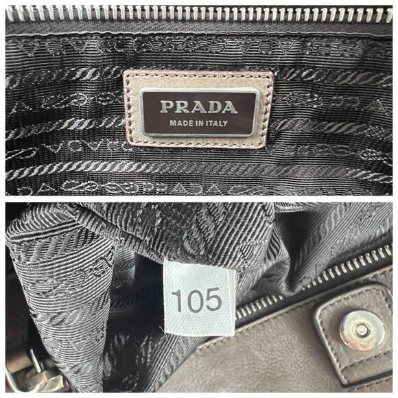 Prada Double Zipper Leather Tote Bag - Picture 6 of 7